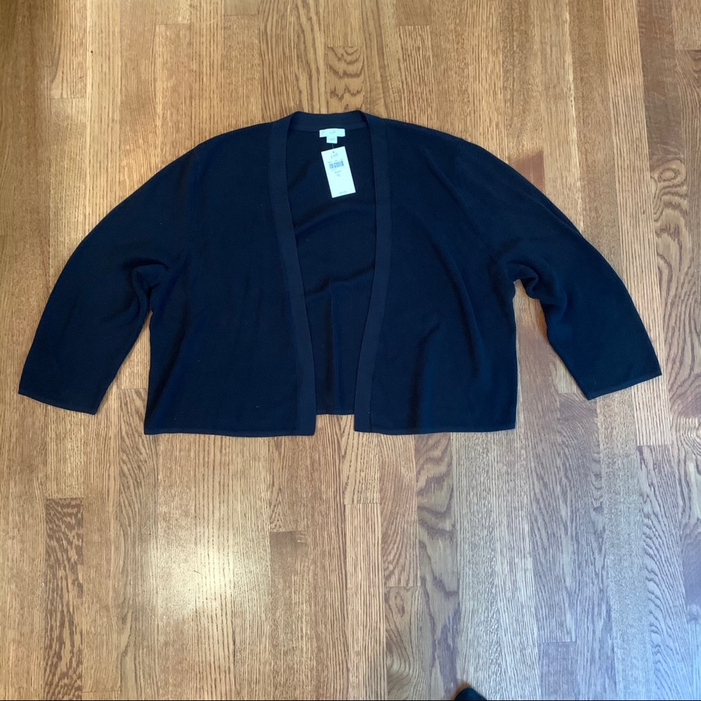 J. Jill Navy Blue Cropped Sweater